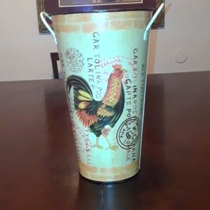 Rooster Vase Postcard Italiano